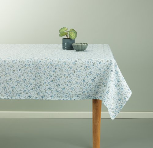 Toalha de mesa HEISTARR 140x240 branco/azul