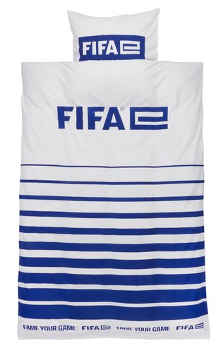 Bettwäsche FIFA 140x200 weiß/blau
