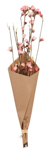 Bouquet artificiel HANS H55cm rose