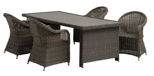 Table GAMMELBY l100xL225 gris