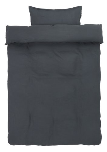 Set posteljine MALOU muslin 140x200 tamno siva