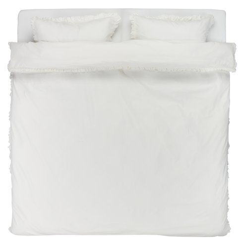 Спално бельо с чаршаф ELMA памук 200x220 бяло