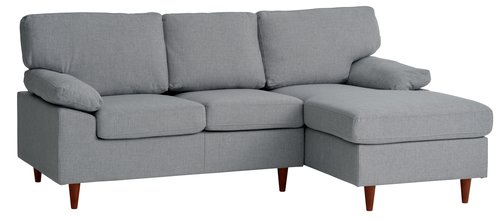 Sofa GEDVED Chaiselongue hellgrau