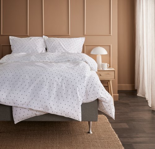 Спално бельо с чаршаф OLGA 200x220 бяло/синьо