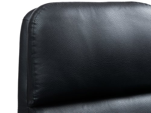 Fotel lábtartóval TANKEDAL fekete textilbőr