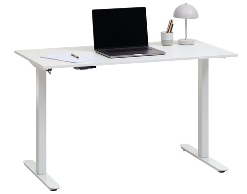 White extendable deals desk