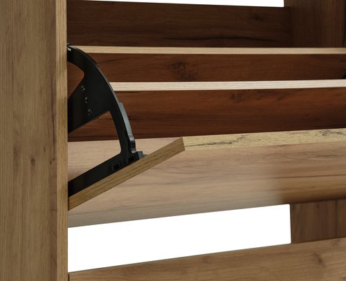 Shoe cabinet KULHUSE 3 comp. natural oak colour