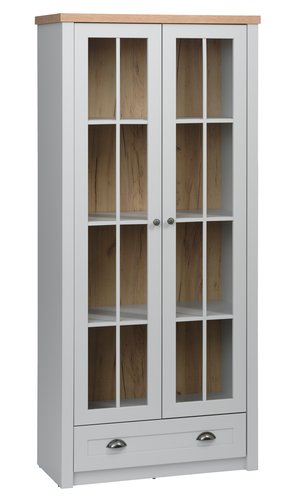 Vitrina HAGE roble 2+2 puertas 3 cajones roble