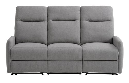 Sofa VONSILD 3-seater electric reclining light grey