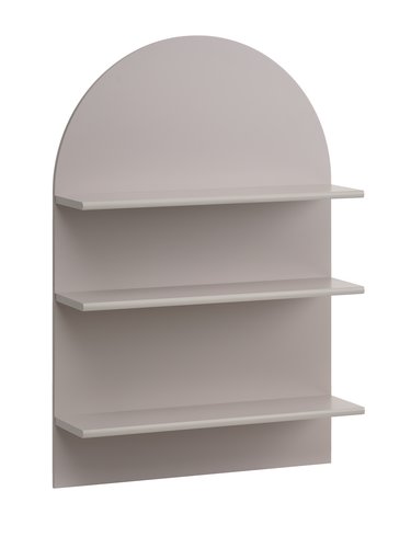 Wall shelf ALKEN 3 shelves warm grey