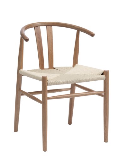 Dining chair GUDERUP oak natural JYSK