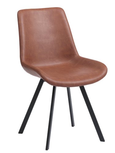 Cognac side deals chair