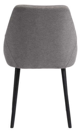 Dining chair VELLEV sand fabric/black