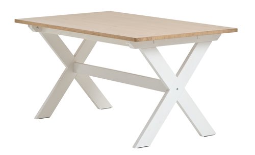 Spisebord VISLINGE 90x150 natur/hvid