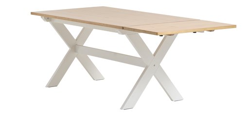 Spisebord VISLINGE 90x150 natur/hvit