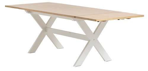 Ruokapöytä VISLINGE 90x150 luonnonvärinen/valkoinen
