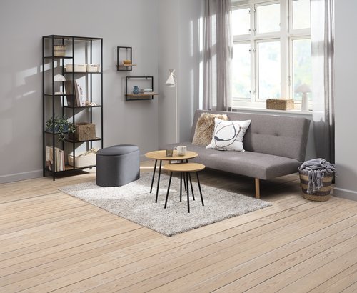 Canapé convertible HOLSTED tissu gris