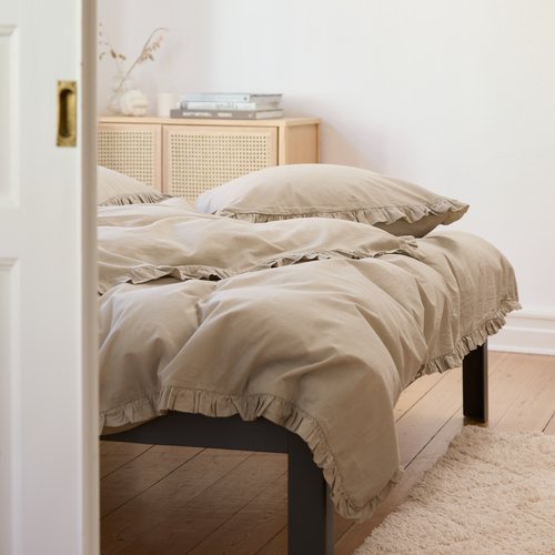 Duvet cover set ELMA Washed cotton Double sand JYSK