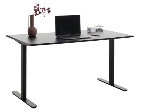 Desk STAUNING 80x160 black