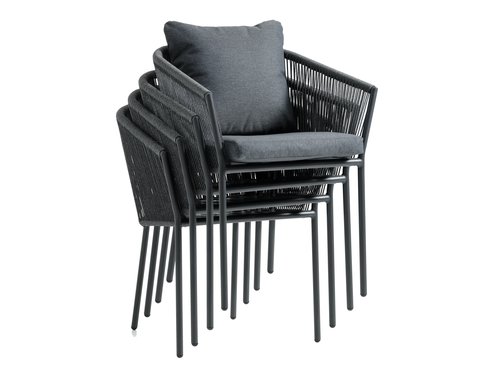 Stapelbar stol BRAVA snabbtorkande grå