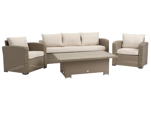 Lounge set VEMB 5-seater natural