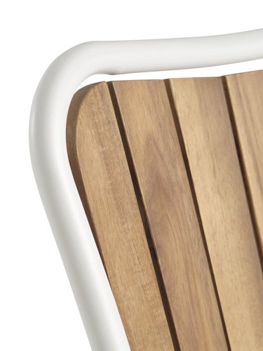 Složiva stolica BASTRUP tvrdo drv/bijela