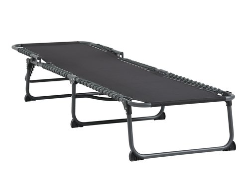 Sun lounger HALDEN W60xL189 black