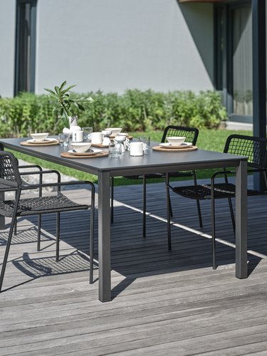 Gartentisch LANGET B95xL207 schwarz JYSK