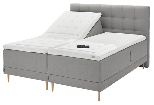Regulerbar seng 180x200 HØIE E250 lateks grå-23