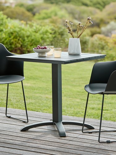 Table bistrot HOBRO l70xL70 noir