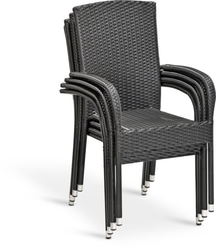 Stapelbar stol HALDBJERG svart