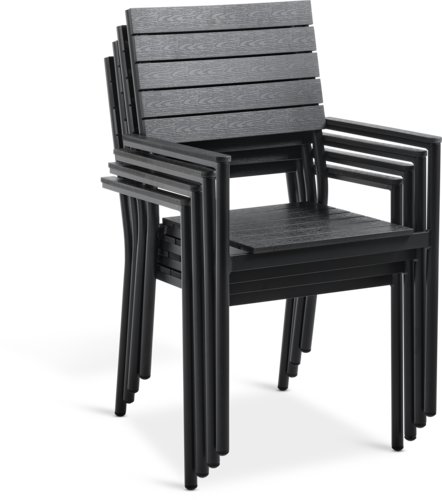 Stacking chair PADHOLM black