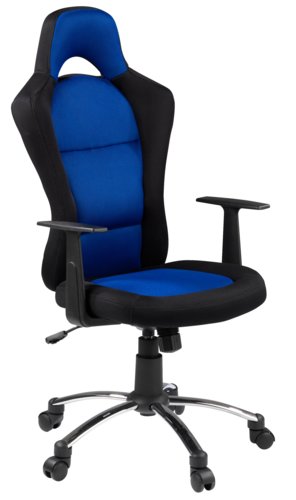 Cadeira gaming SNERTINGE preto/azul