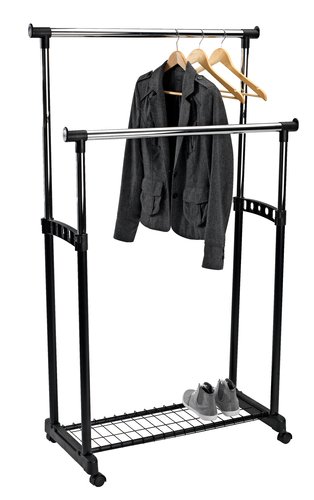 Clothes rail GUDME double black/chrome