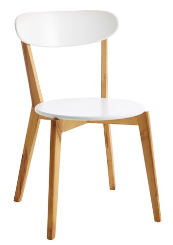 Dining chair JEGIND white/natural