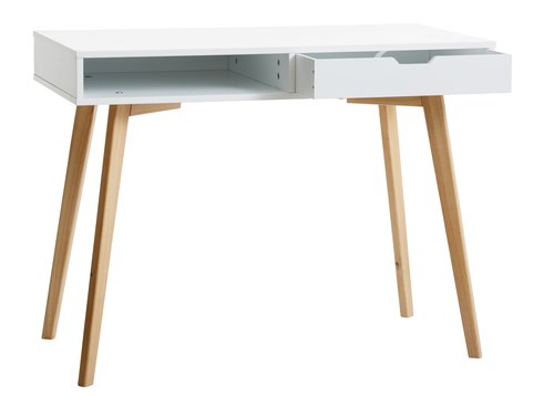 Desk TAMHOLT 50x100 white/natural