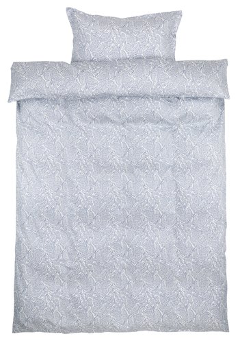 SatinBettwäsche FREDERIKKE 135x200 blau/weiß JYSK