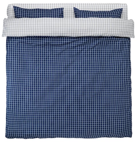 Спално бельо с чаршаф KARIN 180x200 бяло/синьо