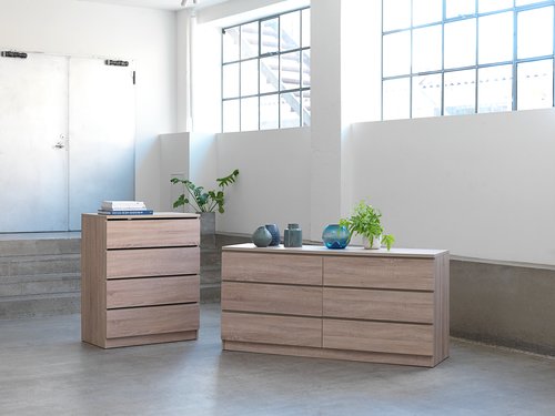 Commode LIMFJORDEN 3+3 lades licht eiken kleur