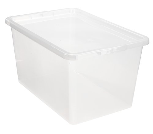 Boîte de rangement BASIC BOX 52L a/couvercle transparent