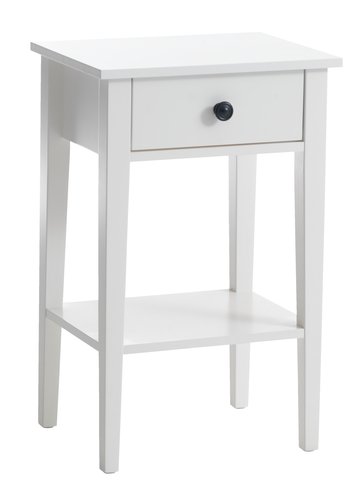 Noční stolek NORDBY 1 zásuvka bílá