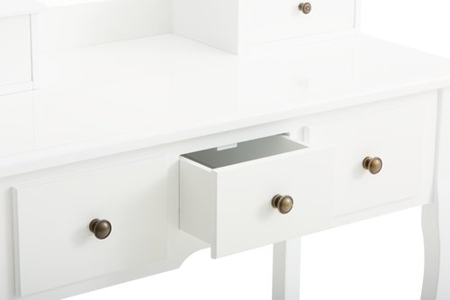 Dressing table MALLING w/mirror 5 drawers white