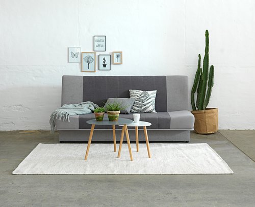 Mesa apoio TAPS 55x55 cinzento/bambu