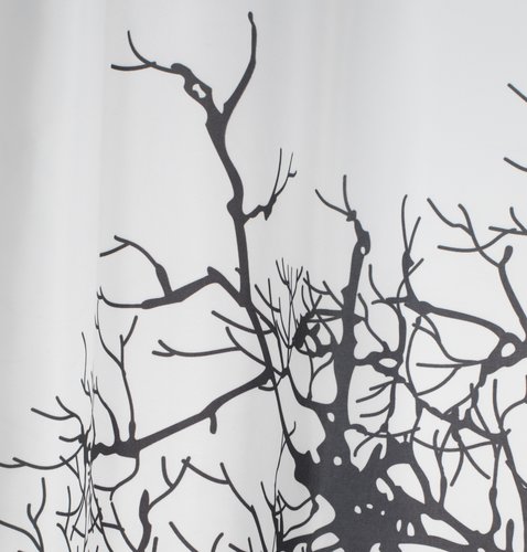 Dusjforheng MARIEBY 180x200cm svart/hvit