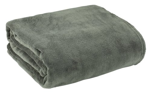 Throw BELLIS fleece 140x200 moss green | JYSK