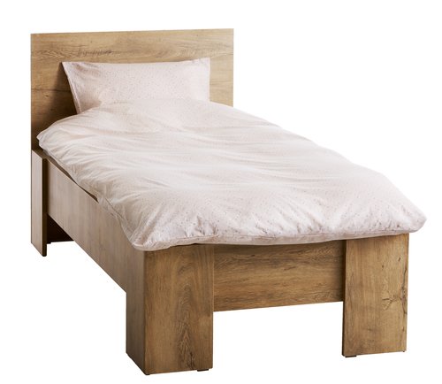 Bed frame VEDDE SGL 90x200 wild oak excl. slats