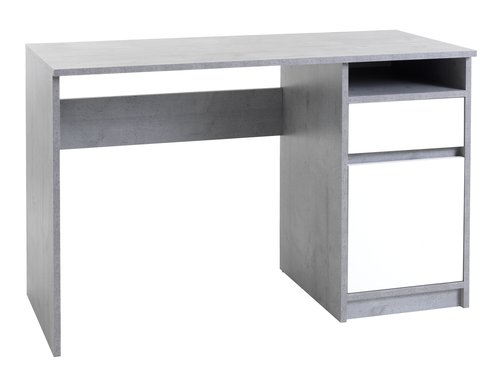 Radni stol BILLUND 53x120 bijela/beton siva