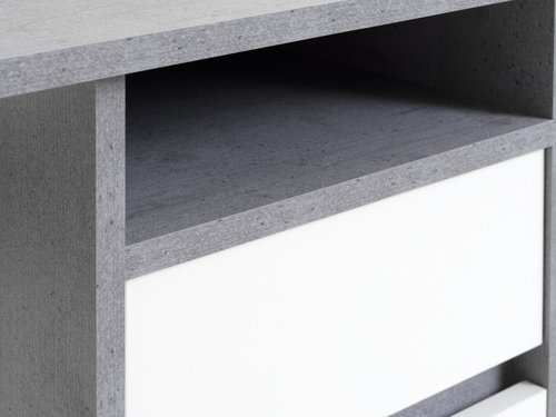 Psací stůl BILLUND 53x120 beton/bílá