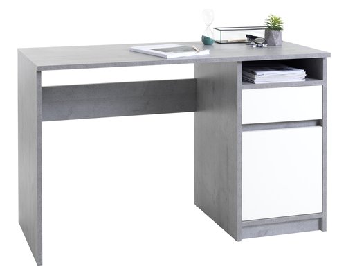 Työpöytä BILLUND 53x120 valkoinen/betoni
