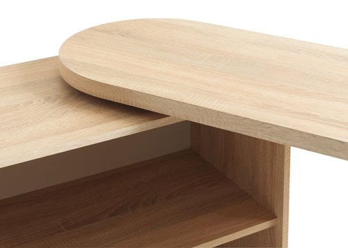 Stôl LANGAGER 41-107x107-165 svetlý dub